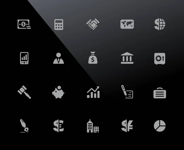 Business Finance Icons 32Px Series Vector Icons Adjusted Work Pixel — Stock Vector