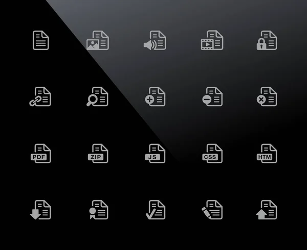 Documenten Icons Set Van 32Px Series Vector Icons Aangepast Werken — Stockvector