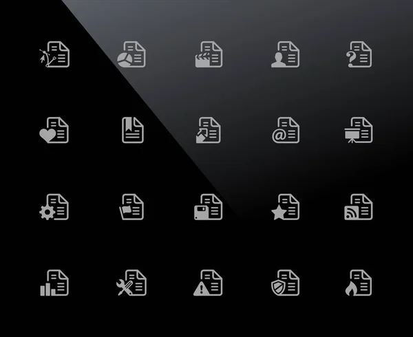 Documenten Icons Set Van 32Px Series Vector Icons Aangepast Werken — Stockvector