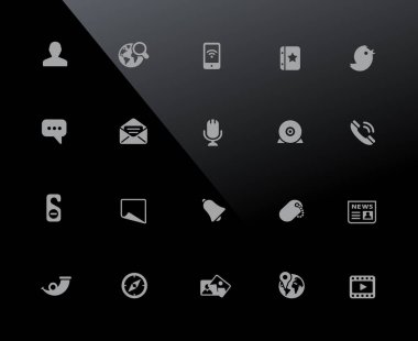 Sosyal Medya Icons / / 32px serisi - vektör simgeler ayarlanmış bir 32 piksel ızgarası çalışmak.