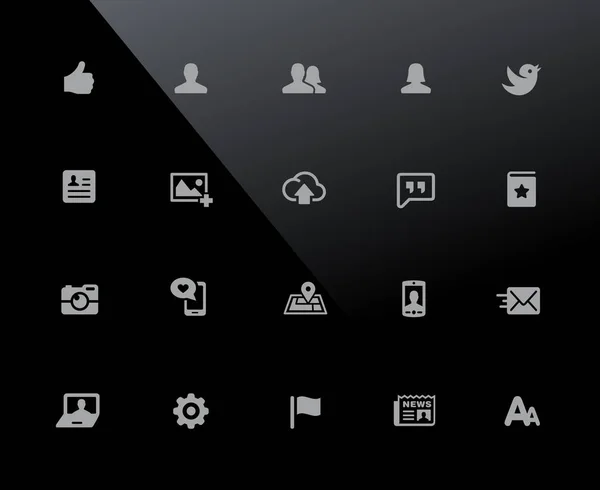 Sosyal Web Simgeler 32Px Serisi Vektör Simgeler Ayarlanmış Bir Piksel — Stok Vektör
