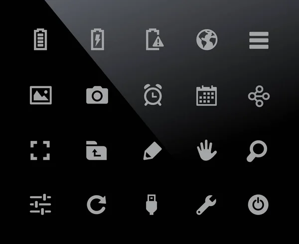 Ícones Web Mobile Série 32Px Ícones Vetoriais Ajustados Para Funcionar —  Vetores de Stock