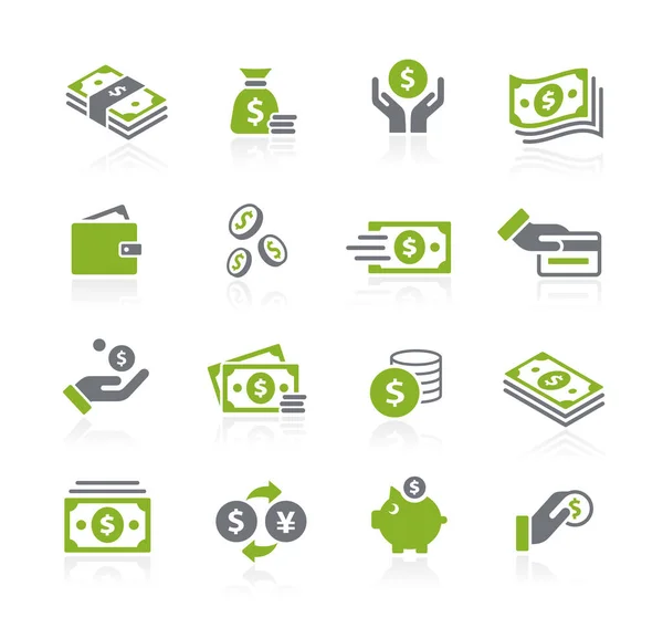 Money Icons Natura Series — Stock Vector