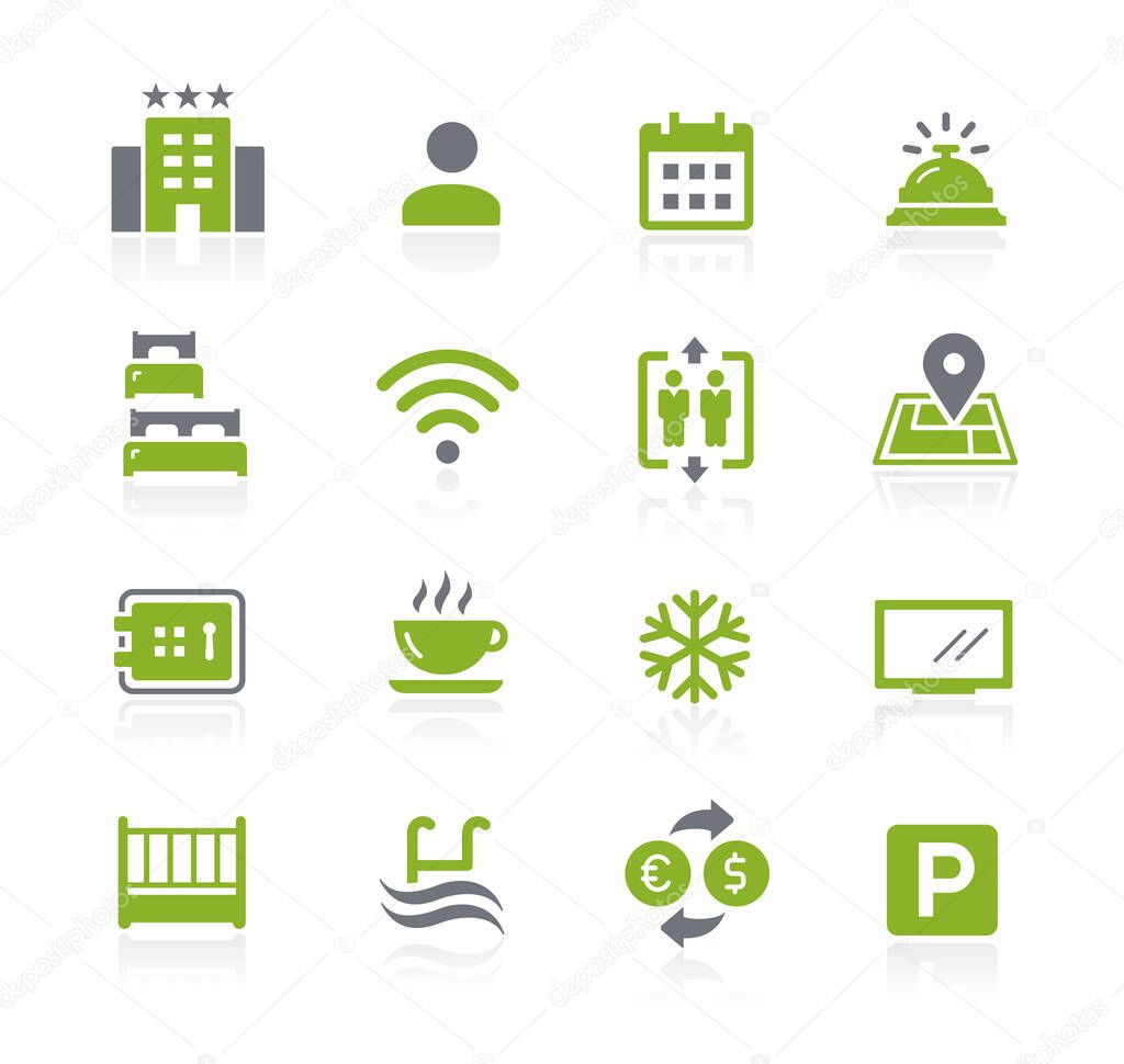 Hotel and Rentals Icons 1 of 2 // Natura Series