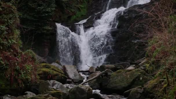 Velkolepé Zpomalené Video Vodopádu Mezi Malebným Prostředím — Stock video
