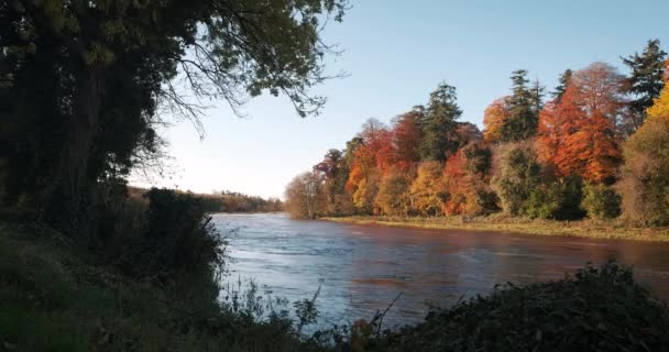 Spektakuläres Und Malerisches Video Von Fluss Boyne Und Tal Mit — Stockvideo