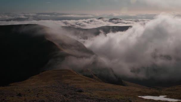 Spektakulär Video Kerry Berg Kvickt Moln Och Skuggor Irland — Stockvideo