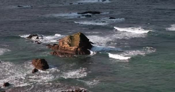 Spektakulär Atlantic Coast Video Med Klippor Klippor Och Öar — Stockvideo