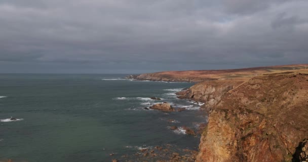 Spektakuläres Video Der Atlantikküste Mit Felsen Klippen Und Inseln — Stockvideo