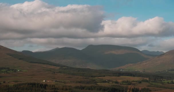 Adegan Dan Gambar Video Selang Waktu Pegunungan Kerry Irlandia — Stok Video