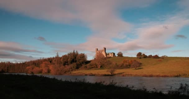 Malerischer Zeitraffer Von Boyne Fluss Und Tal Meath Irland — Stockvideo