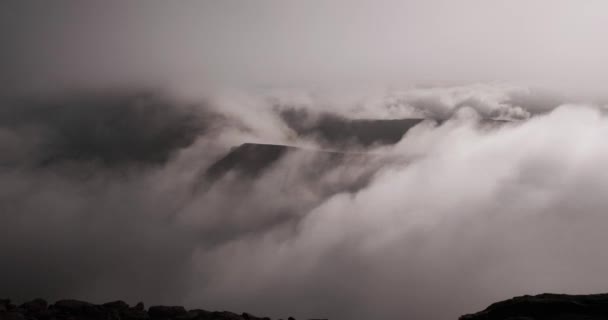 Dramatic Time Lapse Video Kerry Mountains Stormy Weather Flowing Clouds — Stock Video