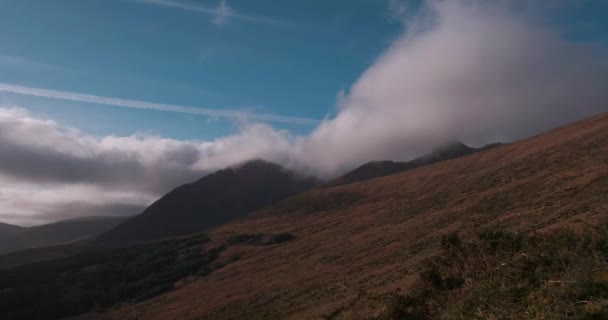 Espectacular Video Time Lapse Brandon Mountain Ridge Con Nubes Sombras — Vídeos de Stock