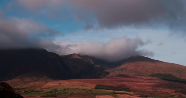 Espetacular Vídeo Lapso Tempo Brandon Cume Montanha Com Nuvens Movimento — Vídeo de Stock