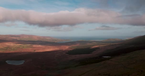 Vidéo Time Lapse Spectaculaire Crête Montagneuse Brandon Avec Des Nuages — Video