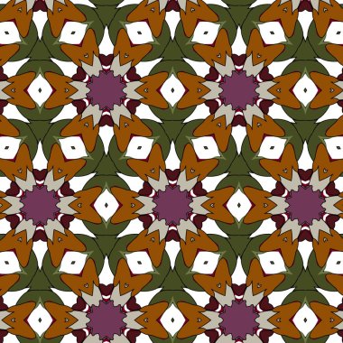 Köy çiçek halk desenli örgü çiçek ve yaprakları.