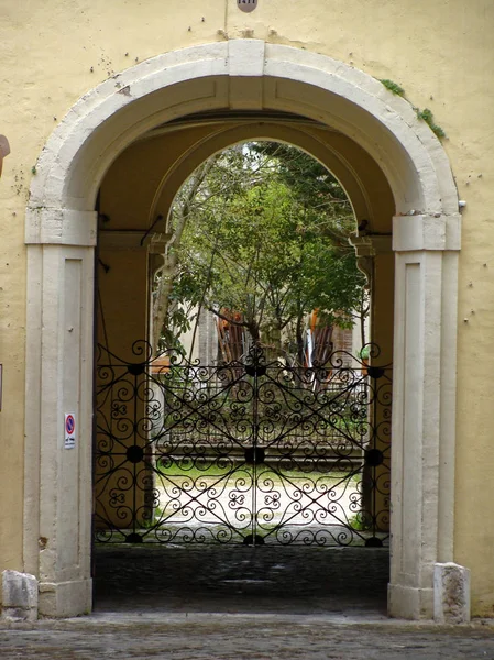 Tencere çeşitli çiçekler ev. Tasarım İtalyan avlusu