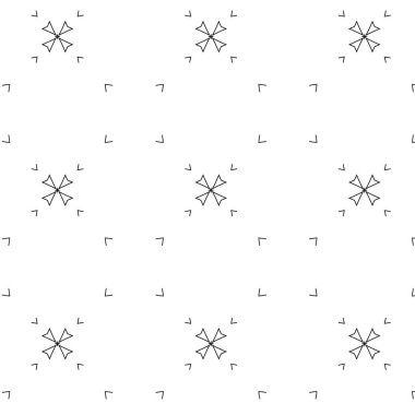 İlkel geometria sacra retro desen çizgileri ve daireler.