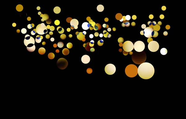 Abstrakte bunte magische Weihnachten Hintergrund. Goldene Blitze, Funkeln und Bokeh. — Stockvektor