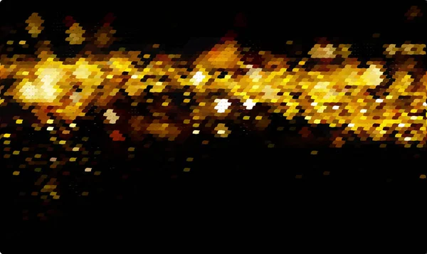 Astratto colorato sfondo magico Natale. Lampi d'oro, scintille e bokeh . — Vettoriale Stock