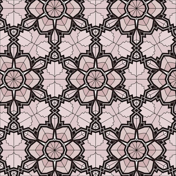 Village floral folk pattern of interwoven flowers and leaves.