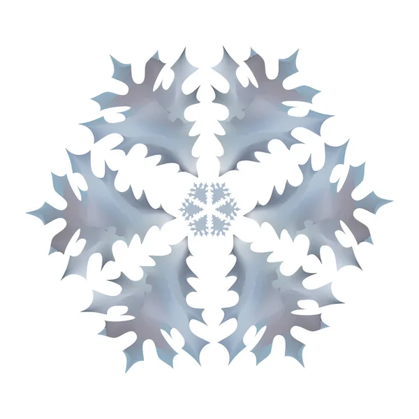 Christmas abstract patterns in form of crystal frosty snowflakes. — Stock Vector