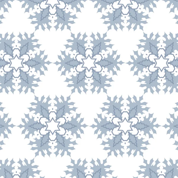 Christmas abstract patterns in form of crystal frosty snowflakes. — Stock Vector