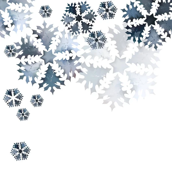 Patrones abstractos de Navidad en forma de copos de nieve helados de cristal . — Archivo Imágenes Vectoriales