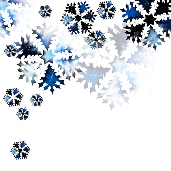 Christmas abstract patterns in form of crystal frosty snowflakes. — Stock Vector