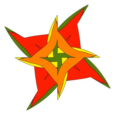 Festival parlak turuncu ve güneşli desen. Vintage süsleme.