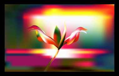 Değerli altın çiçek şafak saat içinde. Lily hassas ve kırılgan altın saat.