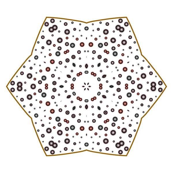 Retro patroon van de primitieve geometrische sacra met lijnen en cirkels. — Stockvector
