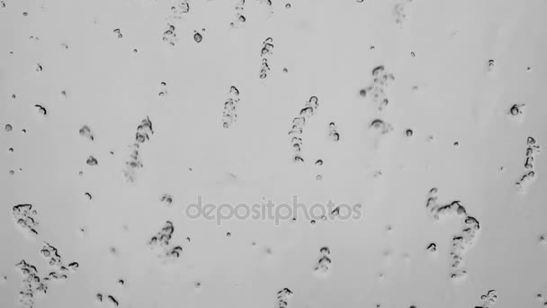 Abstracte achtergrond van natte sneeuw op glas. — Stockvideo