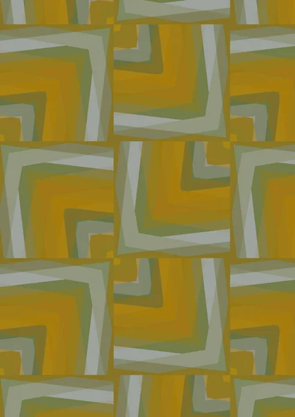 Abstraktní pozadí čtverce a diamanty tahy žluté a zelené — Stockový vektor