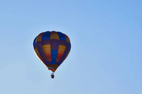 Walking balloon and the panorama of the mountains.