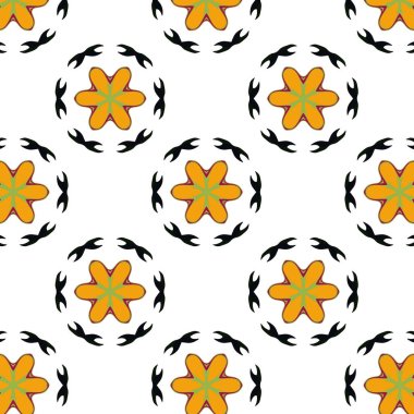 Bebek için seamless modeli eğlenceli renkli çiçek