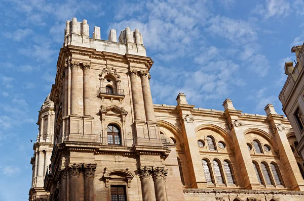 Details architecture of Spanish city. Malaga — Stock Photo, Image