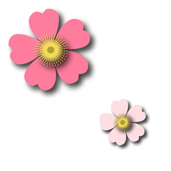 ロマンチックな花の背景。花。日本のヒナギク — ストックベクタ
