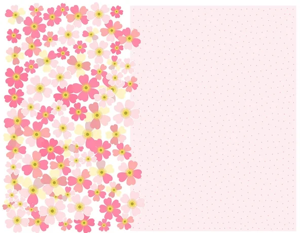 浪漫的花卉背景。花.日本雏菊 — 图库矢量图片