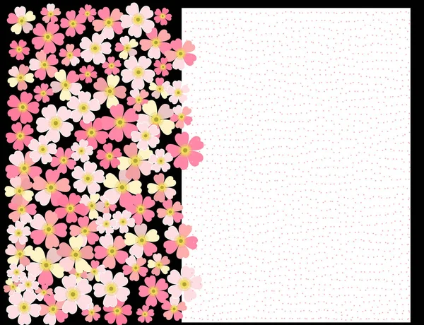浪漫的花卉背景。花.日本雏菊 — 图库矢量图片