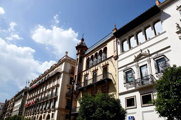 Historic buildings and monuments of Seville, Spain. Spanish architectural styles of Gothic and Mudejar, Baroque — Stock Photo, Image