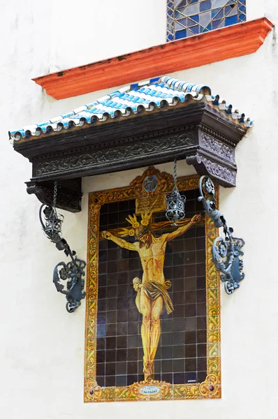 Historische Gebäude und Denkmäler von Sevilla, Spanien. Architektonische Details, Steinfassade. — Stockfoto