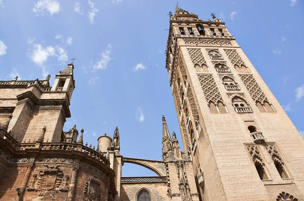 Zabytkowe budynki i pomniki, Sewilla, Hiszpania. Catedral de Santa Maria de la Sede. — Zdjęcie stockowe