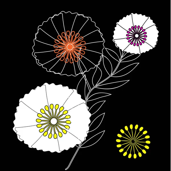 Zachte florale achtergrond met rode papavers. Bekijk patronen voor textiel. — Stockvector