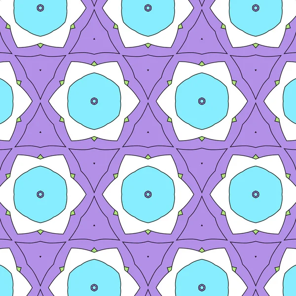 Divertido patrón de dibujos animados para niños con adorno geométrico. Patrones rosa y azul . — Archivo Imágenes Vectoriales