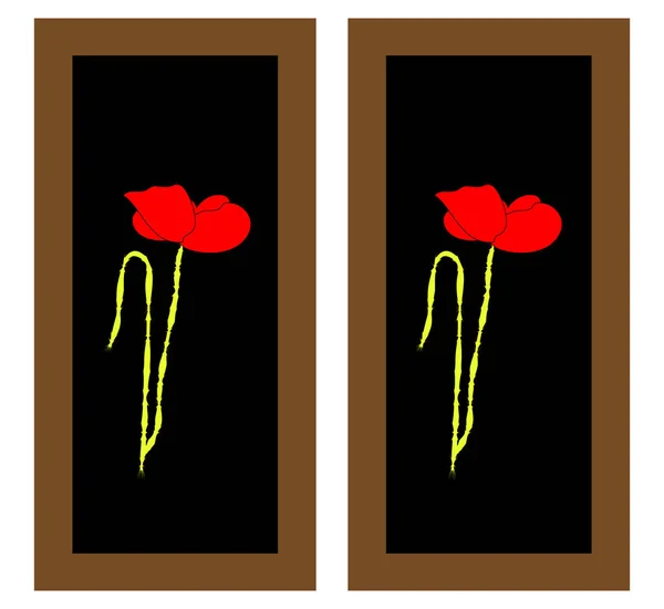 Fondo floral suave con amapolas rojas. Patrones para Pinturas flores de amapolas rojas — Vector de stock
