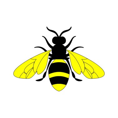 Beyaz zemin üzerine altın bal arı rahim.