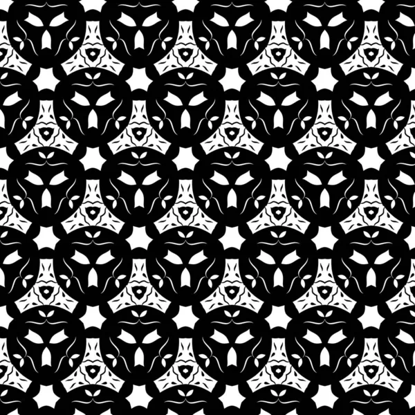 Abstract seamless simple pattern style surrealism avant-garde. pattern black and white — Stock Vector