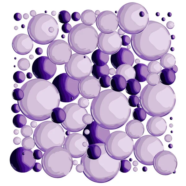 Bolas de cristal precioso de lujo púrpura y lila transparente. Fondo de cristal precioso abstracto — Vector de stock