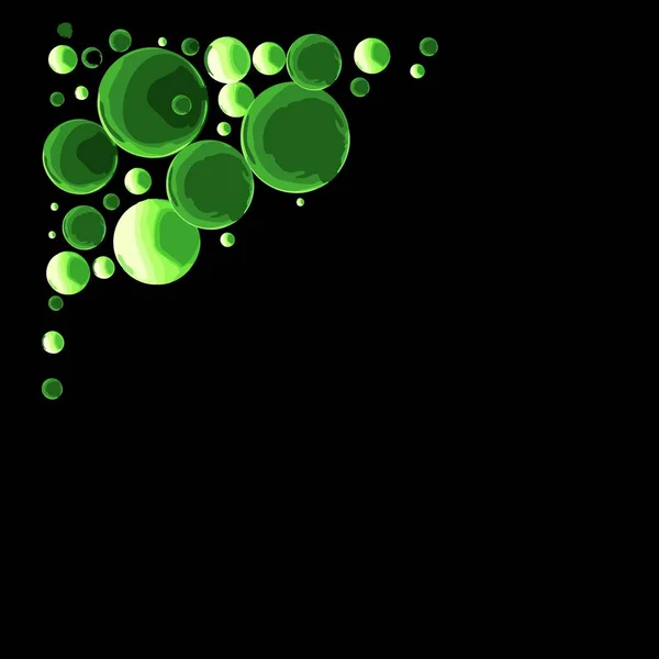 Bolas de cristal preciosas de lujo verde y esmeralda transparente. Fondo de cristal precioso abstracto — Vector de stock
